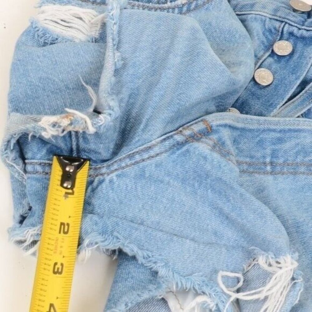Levi's 501 Size 30 Cut Off Distressed Denim Shorts Light Wash‎ Blue Jeans Summer - Picture 10 of 10